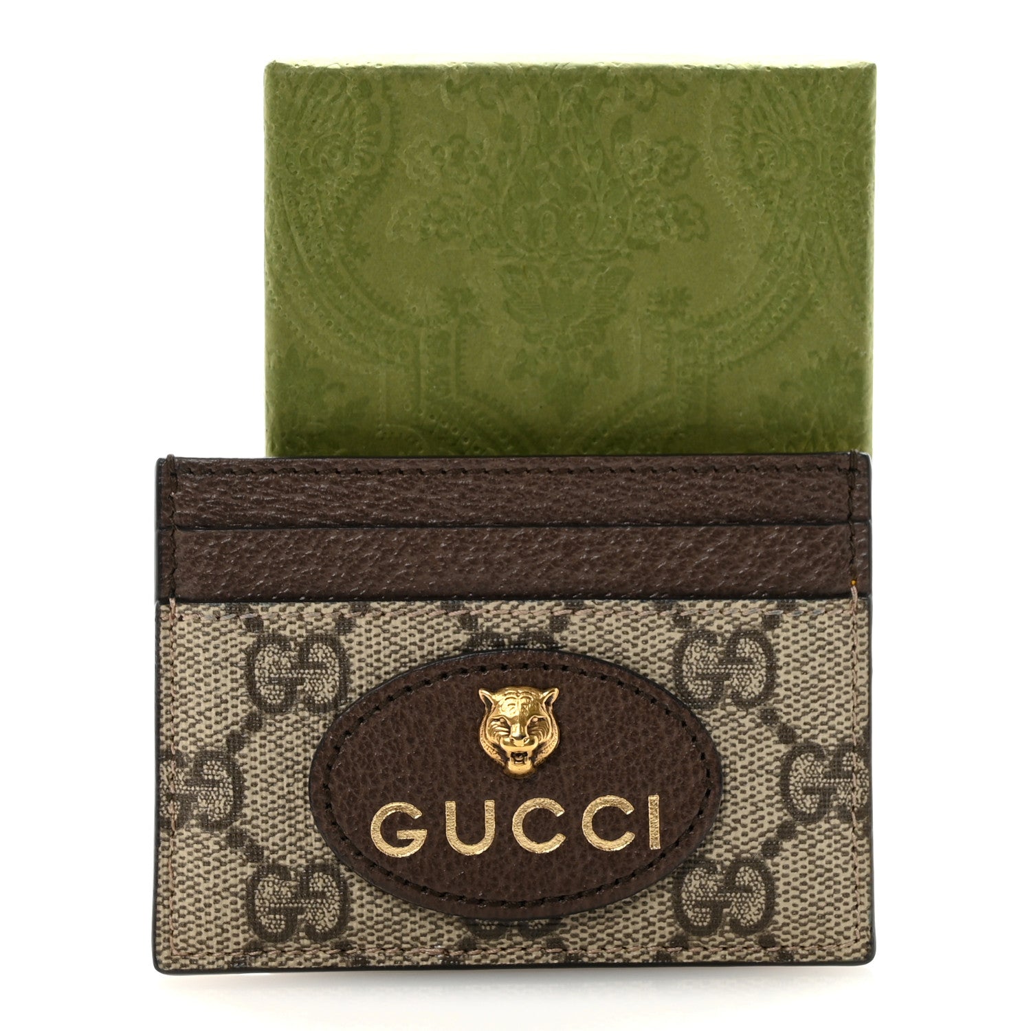 Gucci GG Supreme Monogram Neo Vintage Card Holder Beige Crop New Acero  1827970 – FASHIONPHILE
