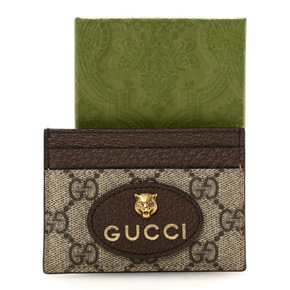 Gucci GG Supreme Monogram Neo Vintage Card Holder Beige Crop New Acero 7 of 7