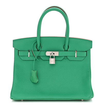 Hermes Taurillon Clemence Birkin 30 Menthe 1 of 12