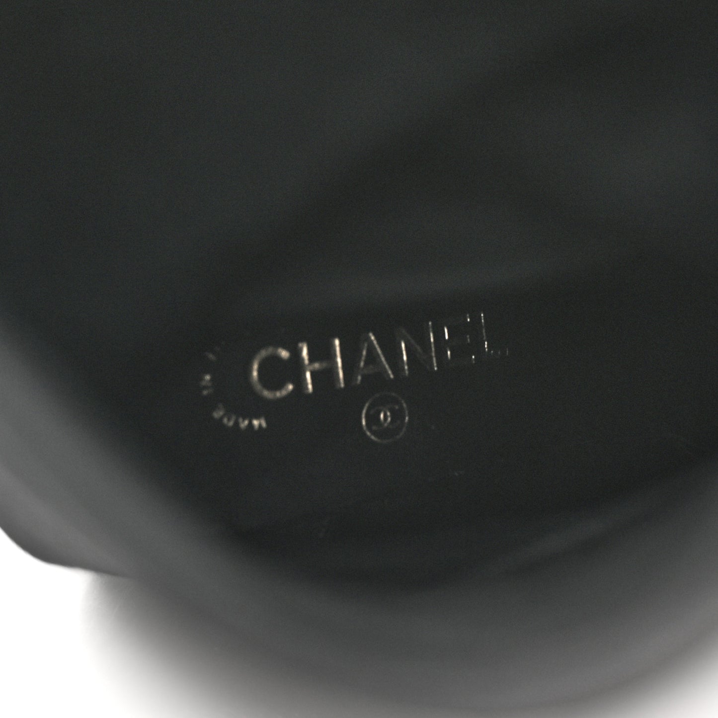 Suede Calfskin Chain Around High Boots 40 Black