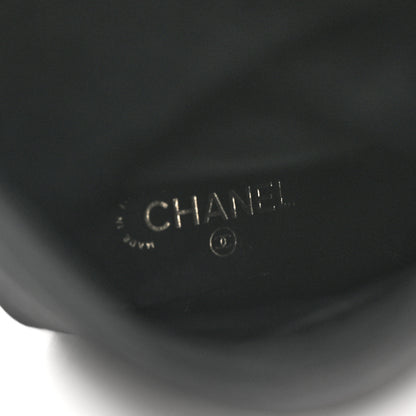Chanel Suede Calfskin Chain Around High Boots 40 Black 8 of 14