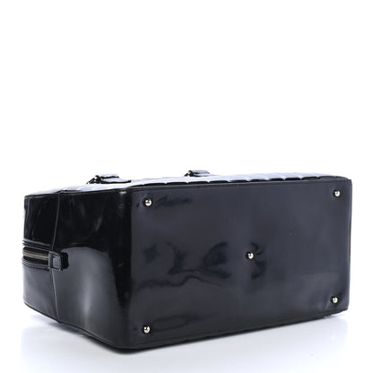 Chanel Patent Quilted Chocolate Bar Bowler Black 3 of 4