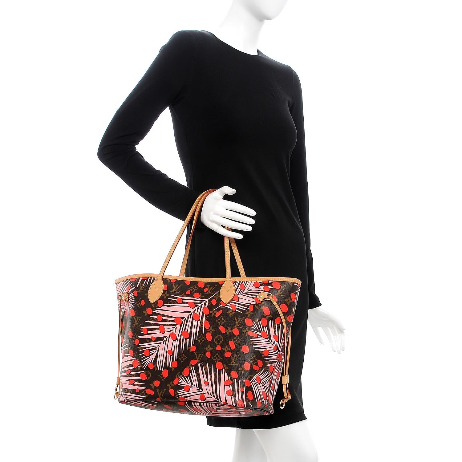 Louis Vuitton Monogram Jungle Dots Neo Neverfull MM Sugar Pink Poppy 2 of 8