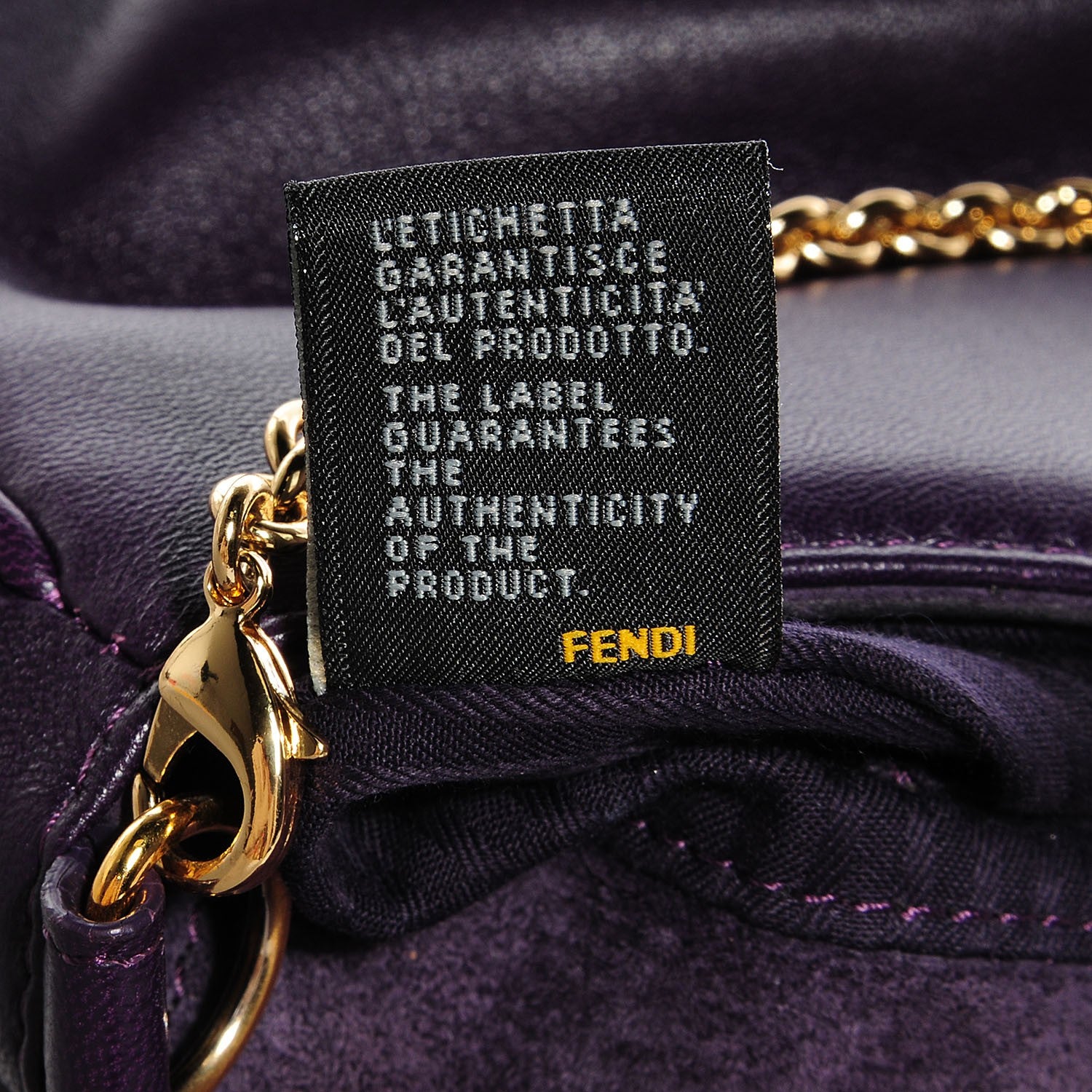 Fendi Nappa Fendista Pouchette Crossbody Ametista 10 of 11