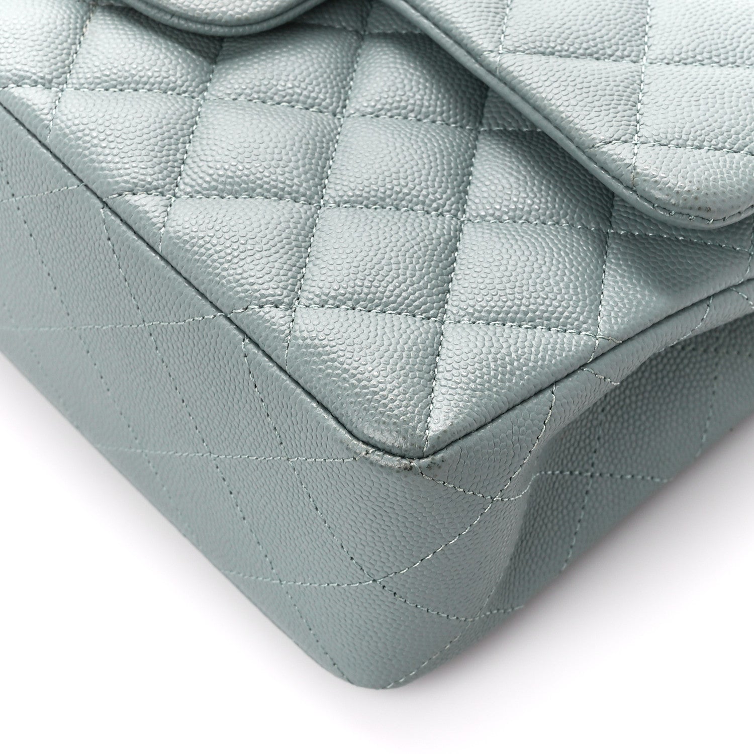 Chanel Caviar Quilted Small Double Flap Grey 11 of 12