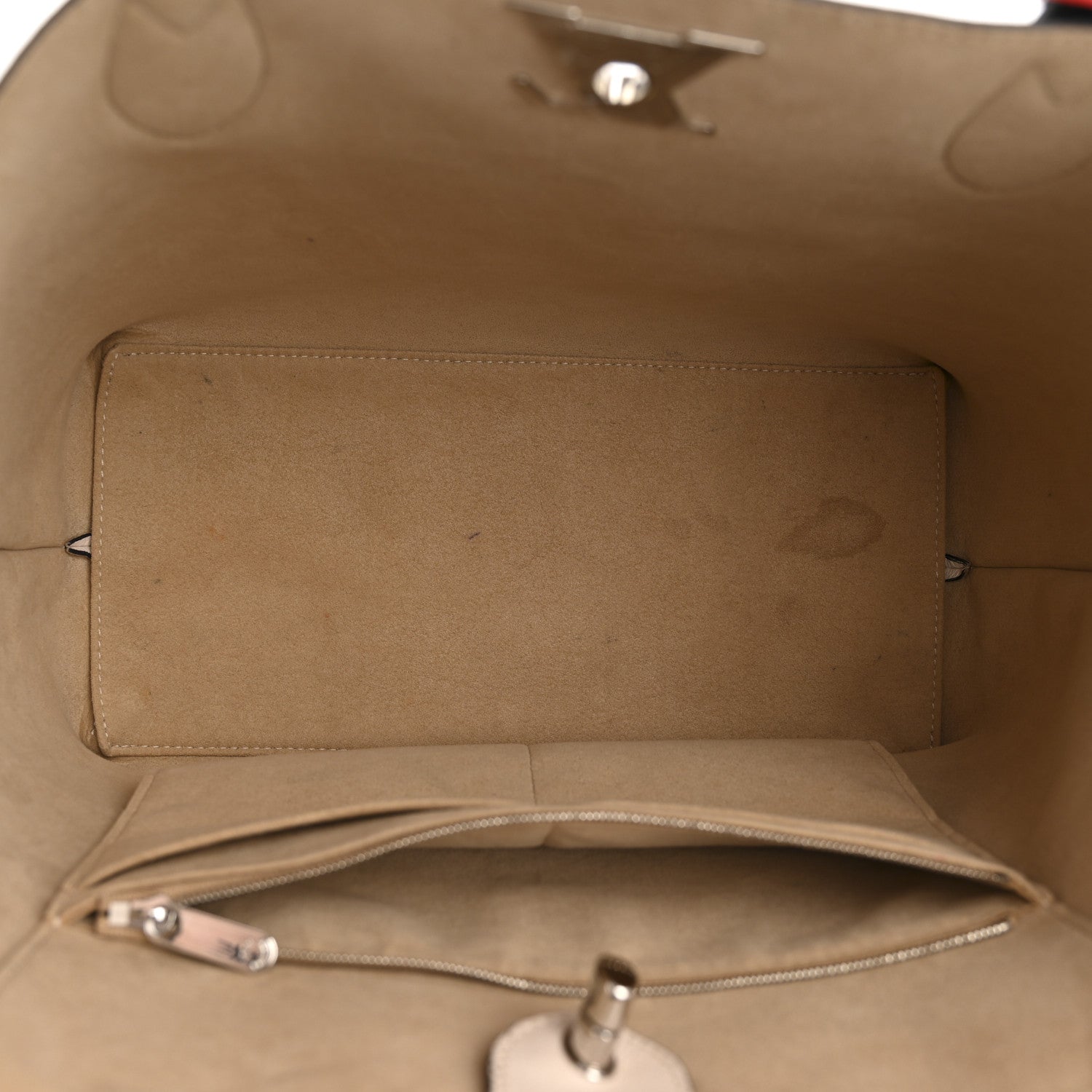 Louis Vuitton Calfskin Lockme Go Tote Kabuki Red Quartz Black 5 of 12