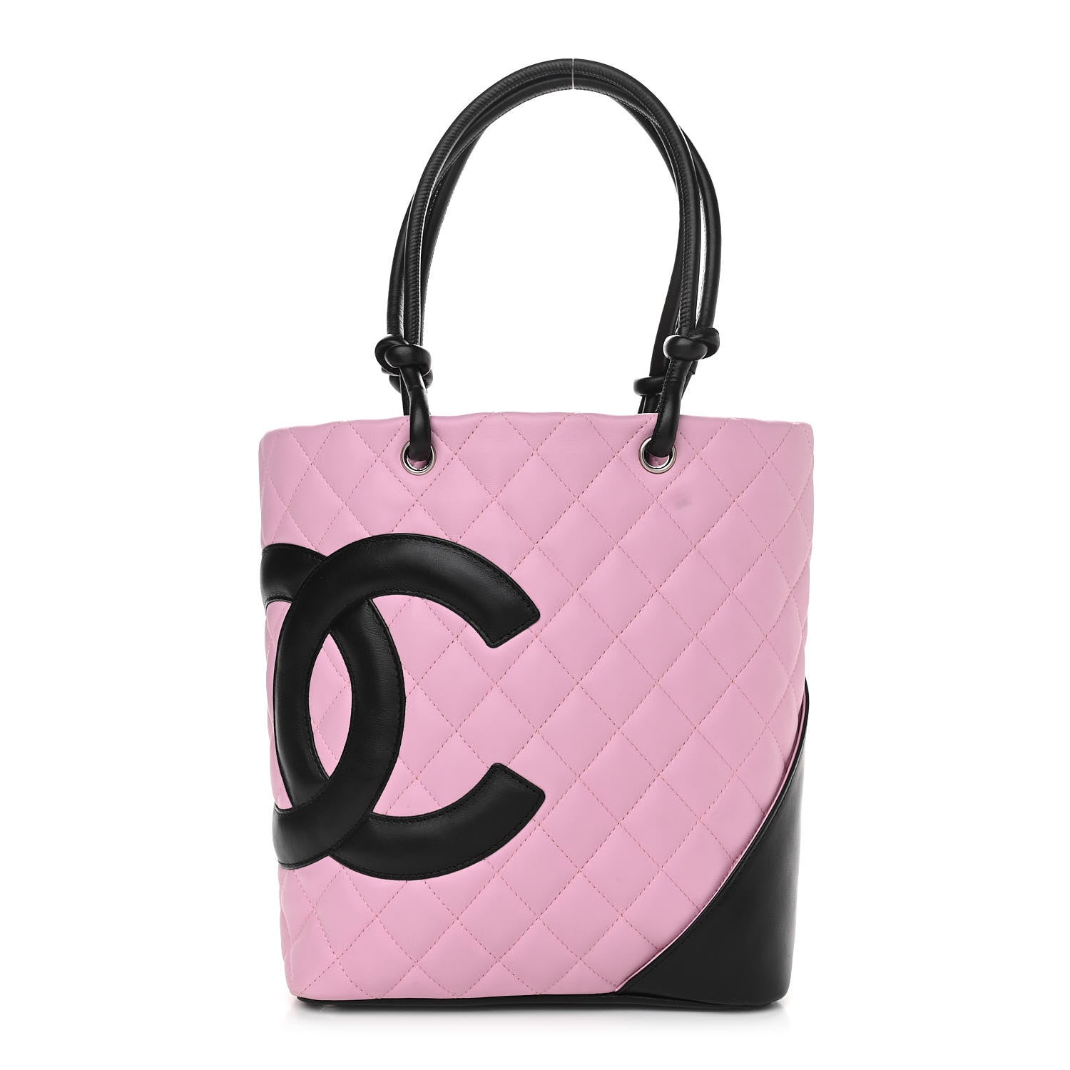 Chanel Calfskin Quilted Medium Cambon Tote Pink Black 1 of 9