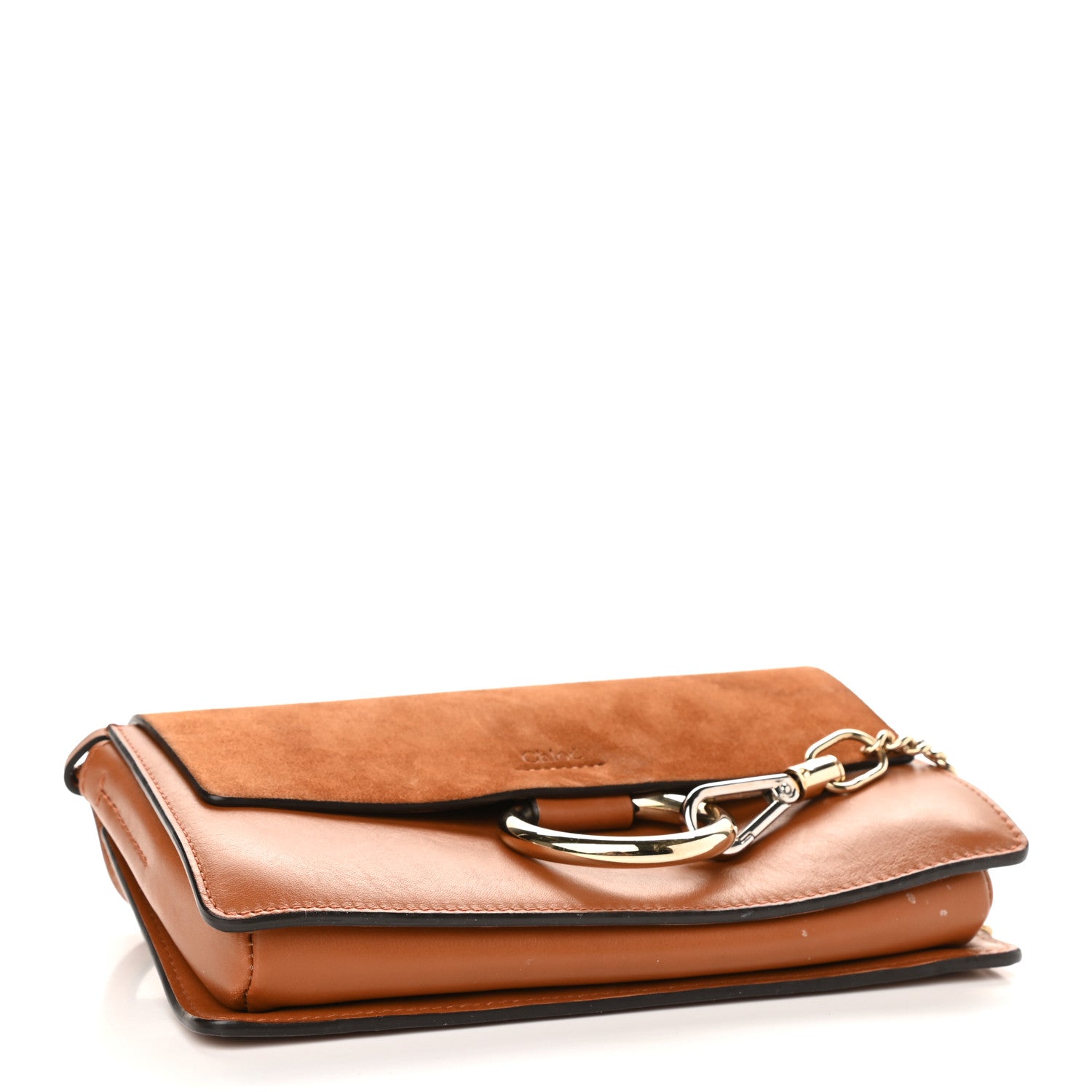 Chloe Suede Calfskin Small Faye Shoulder Bag Tobacco 4 of 12