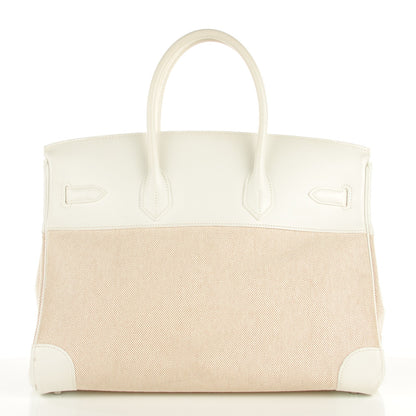 Hermes Toile Swift Birkin 35 White 6 of 17