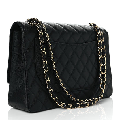 Chanel Caviar Quilted Maxi Single Flap Black 3 of 10