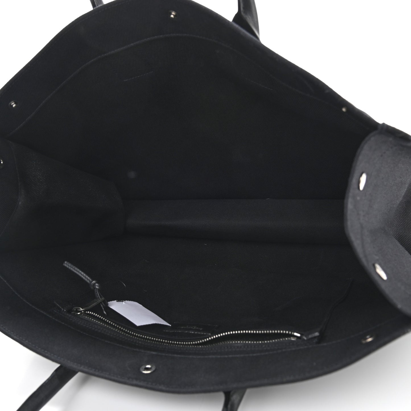 Linen Calfskin Rive Gauche Tote Black