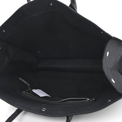 Saint Laurent Linen Calfskin Rive Gauche Tote Black 5 of 10