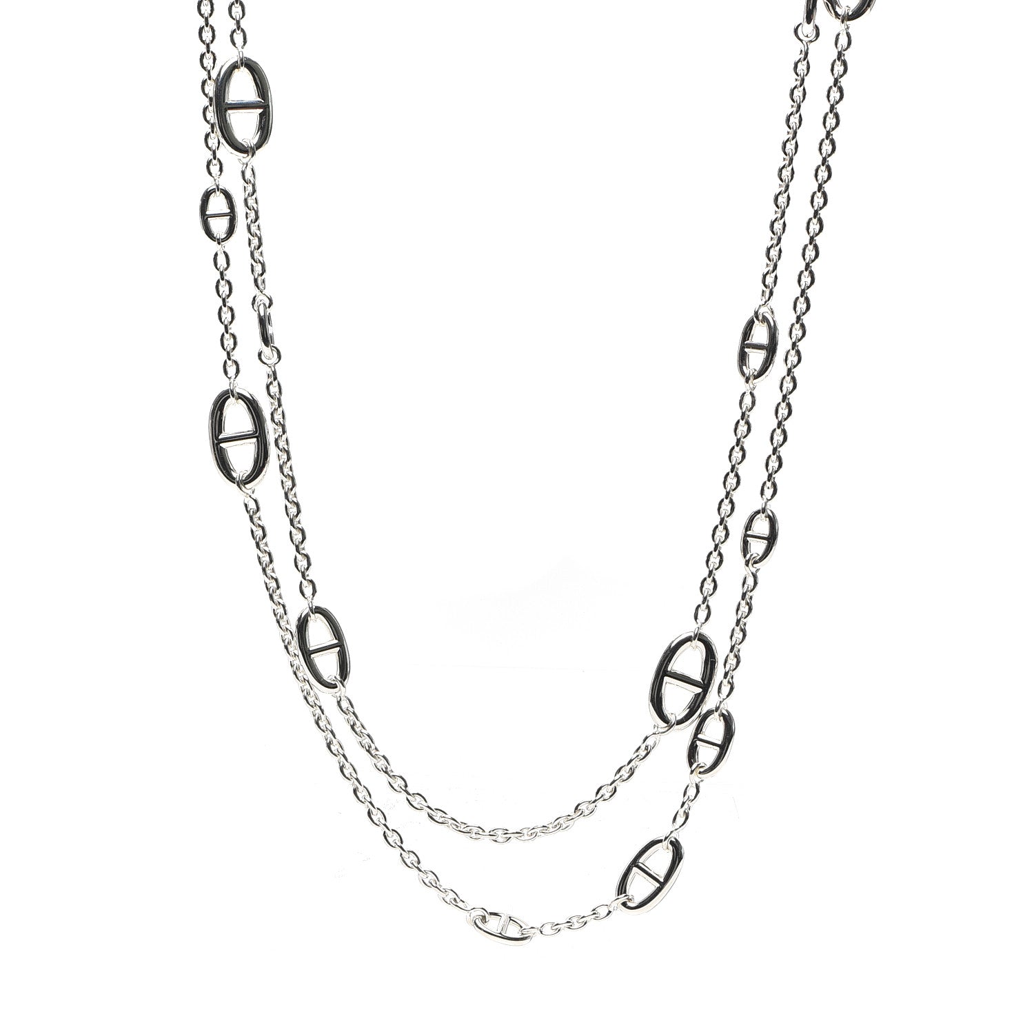 Hermes Sterling Silver Farandole Necklace 160 1 of 5