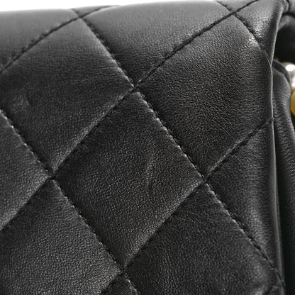 Chanel Lambskin Pearl Quilted Side Packs Black 10 of 10