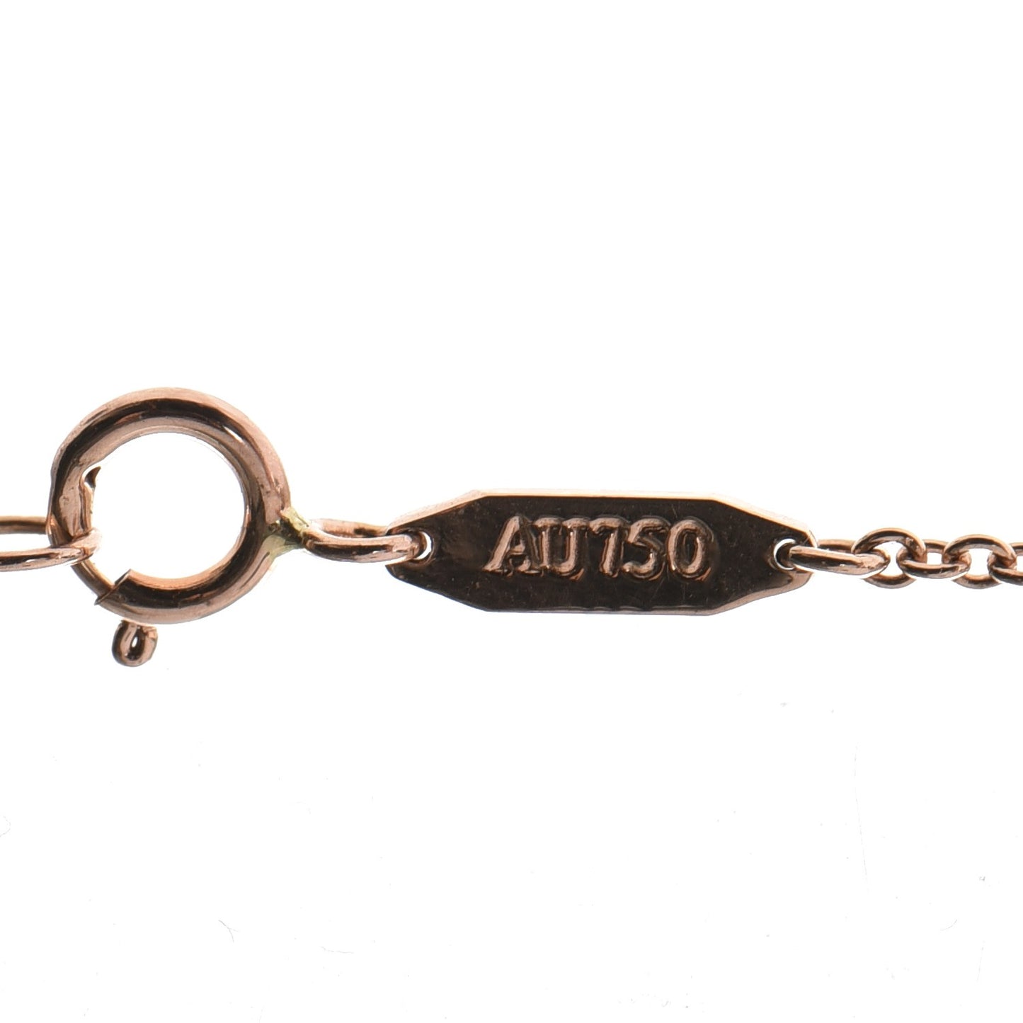 18K Rose Gold Diamond Knot Key Pendant Necklace