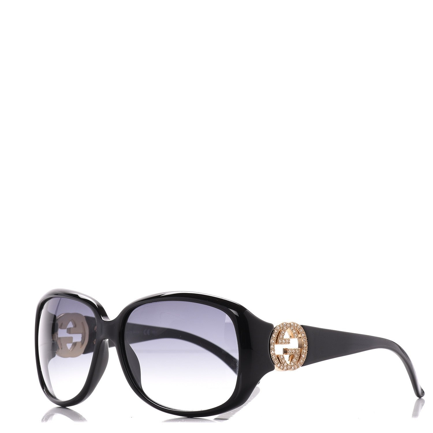Gucci Acetate Crystal GG Sunglasses GG3578/S Black 1 of 8