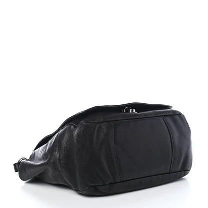 Prada Soft Calf Flap Shoulder Bag Black 3 of 4