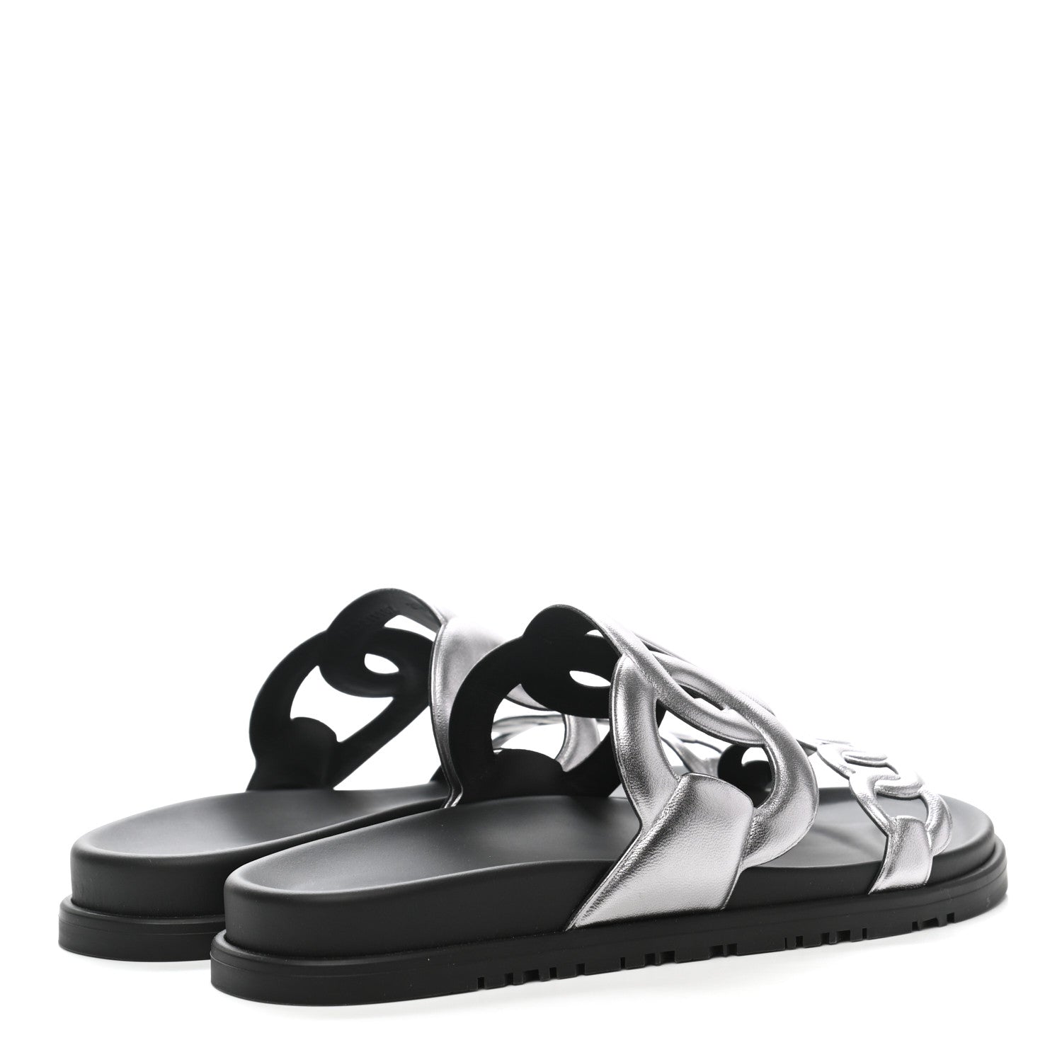 Hermes Nappa Extra Sandals 39 Gris Argent 4 of 9
