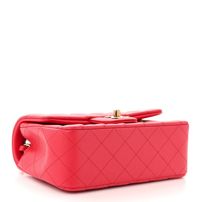 Chanel Lambskin Quilted Mini Rectangular Flap Red 4 of 11