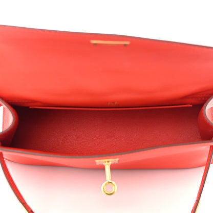 Hermes Swift Kelly Pochette Clutch Capucine 5 of 9