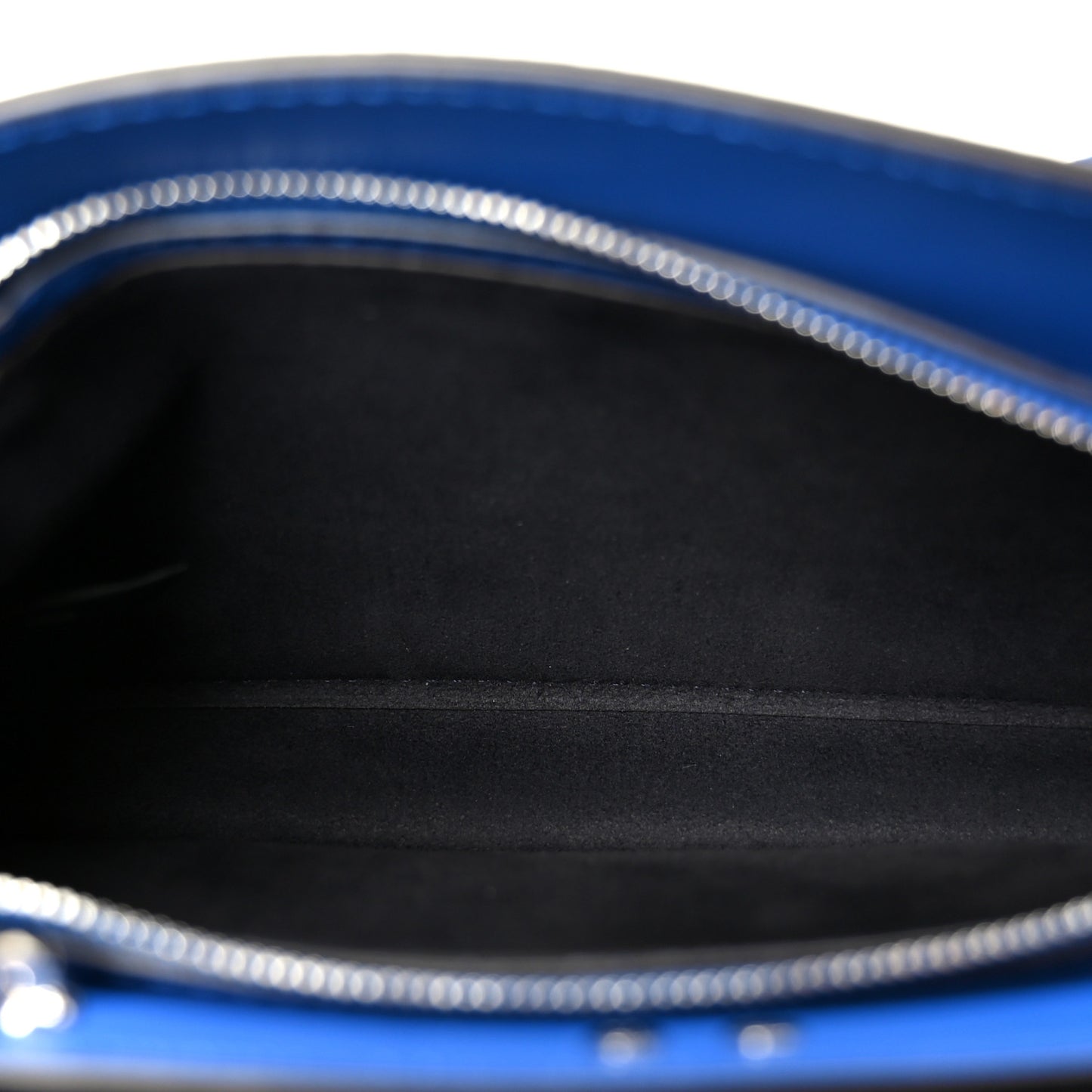 Cuoio Romano Vitello Cover Bi-Color Peekaboo I See U X Cross Satchel Bleu Royal Acciaio