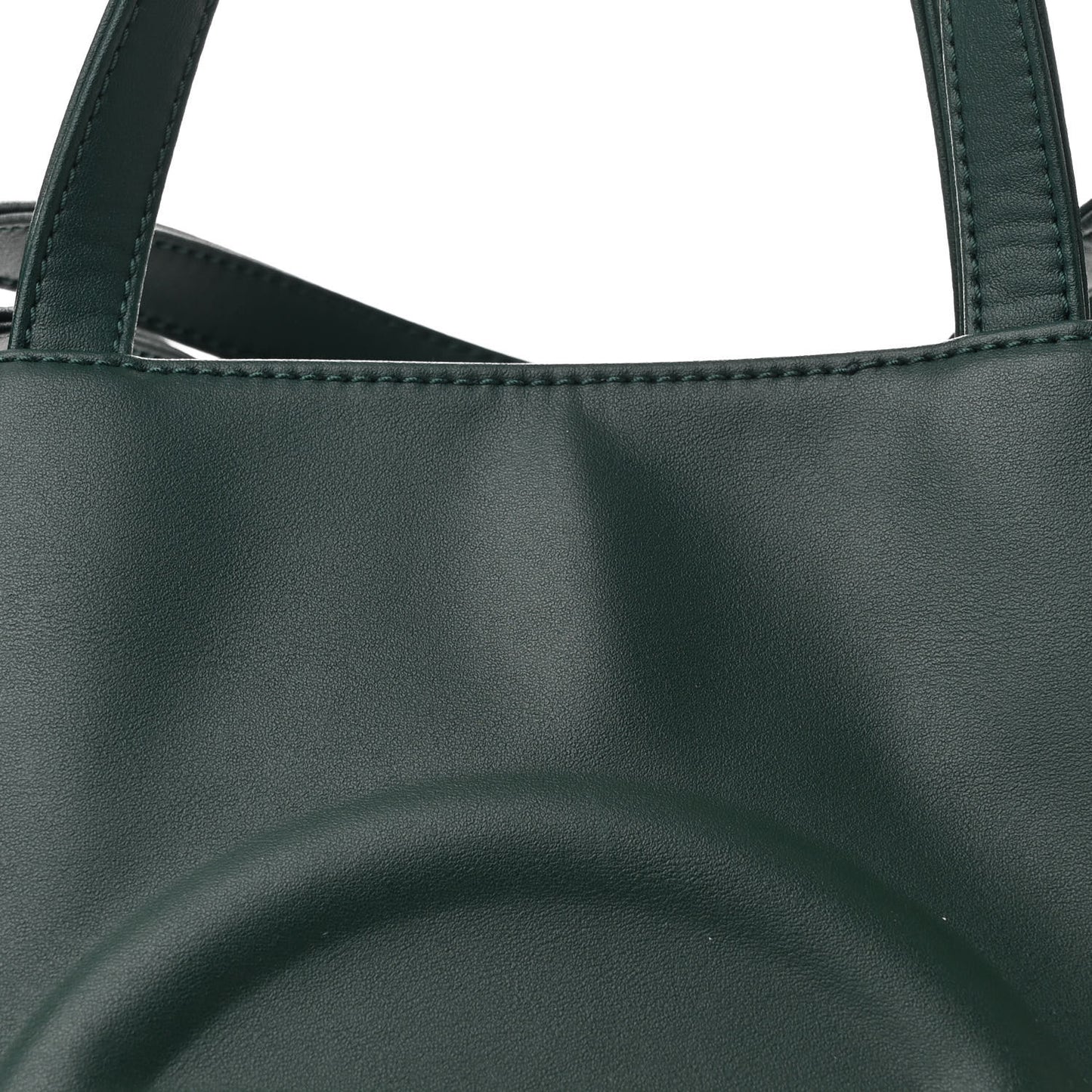 Vegan Leather Medium Shopping Bag Dark Olive