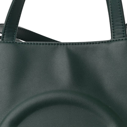 Telfar Vegan Leather Medium Shopping Bag Dark Olive 7 of 9
