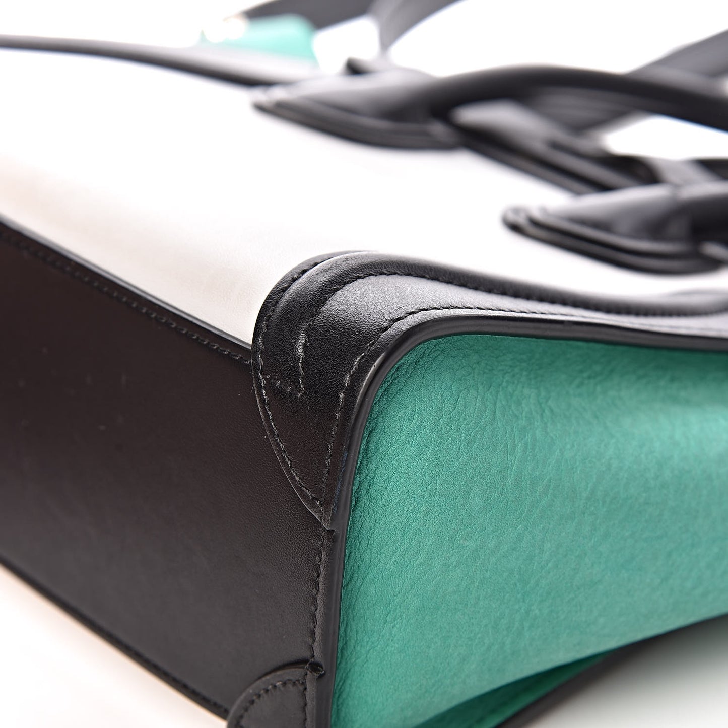 Smooth Calfskin Nubuck Nano Tri-Color Luggage Palm