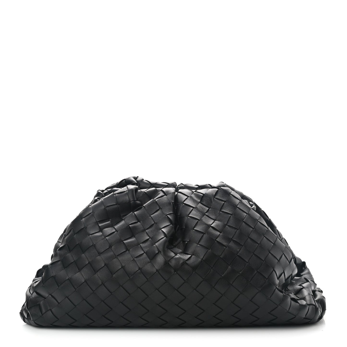 Nappa Maxi Intreccio The Pouch Oversized Clutch Black