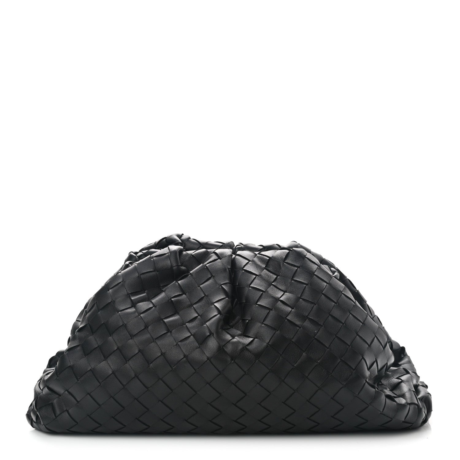Bottega Veneta Nappa Maxi Intreccio The Pouch Oversized Clutch Black 1 of 11