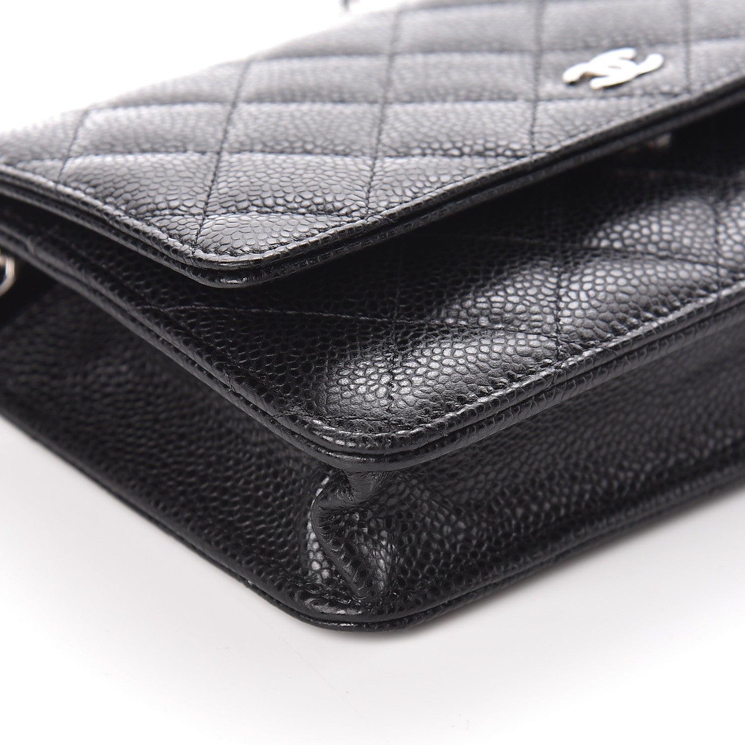 Chanel Caviar Quilted Wallet On Chain WOC Black 10 of 11