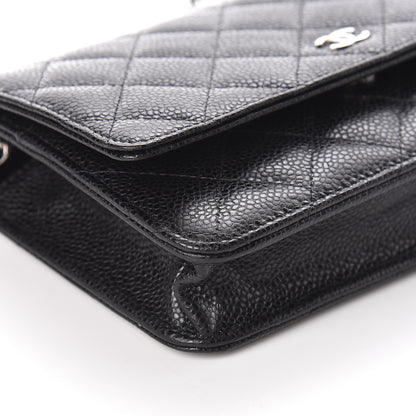 Chanel Caviar Quilted Wallet On Chain WOC Black 10 of 11