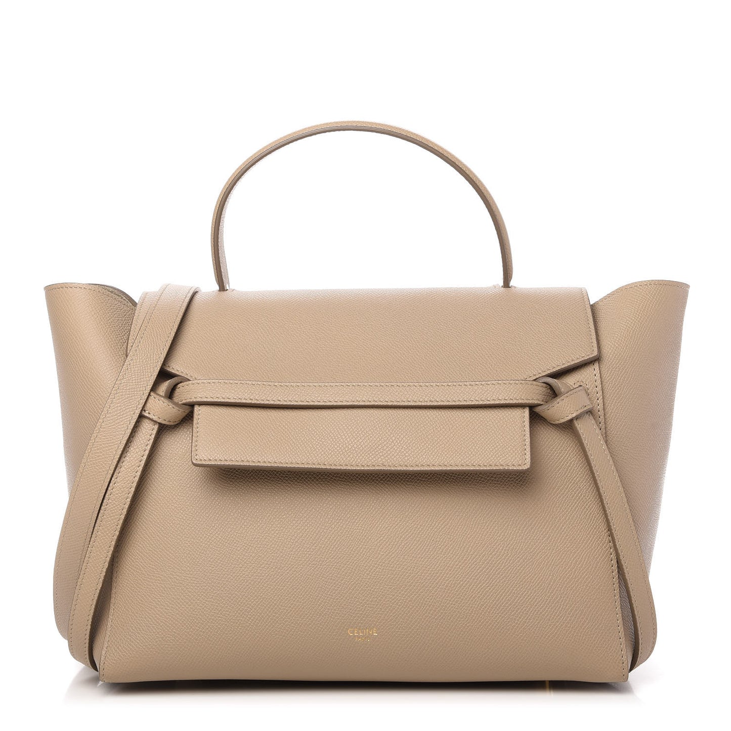 Grained Calfskin Mini Belt Bag Light Taupe