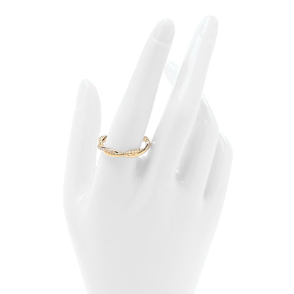 David Yurman 18K Yellow Gold Diamond Petite Infinity Twisted Ring 61 9.5 2 of 5