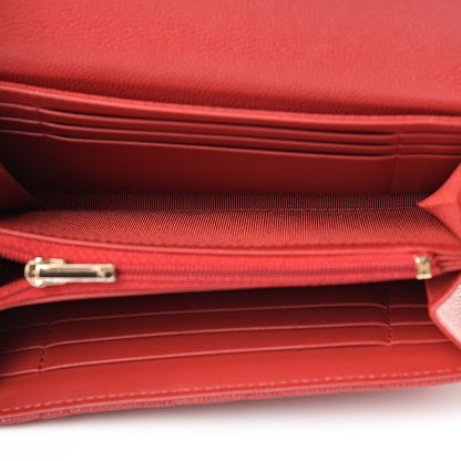 Chanel Caviar Quilted Medium Flap Wallet Red 5 of 10