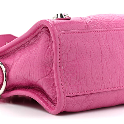 Balenciaga Agneau Silver Hardware Mini City Rose Flamingo 9 of 9