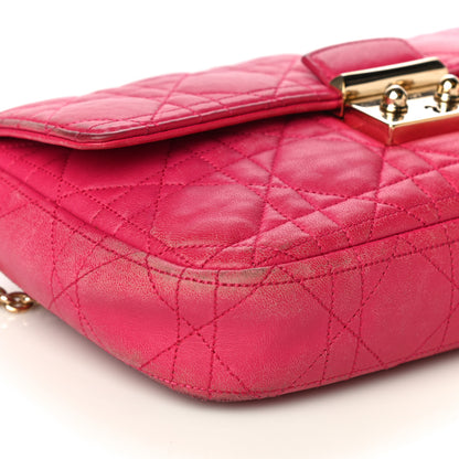 Christian Dior Lambskin Cannage Miss Dior Promenade Pouch Fuchsia 8 of 30