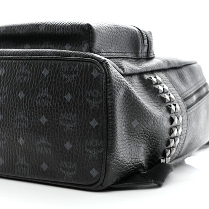 MCM Visetos Medium Side Studs Stark Backpack Black 8 of 8