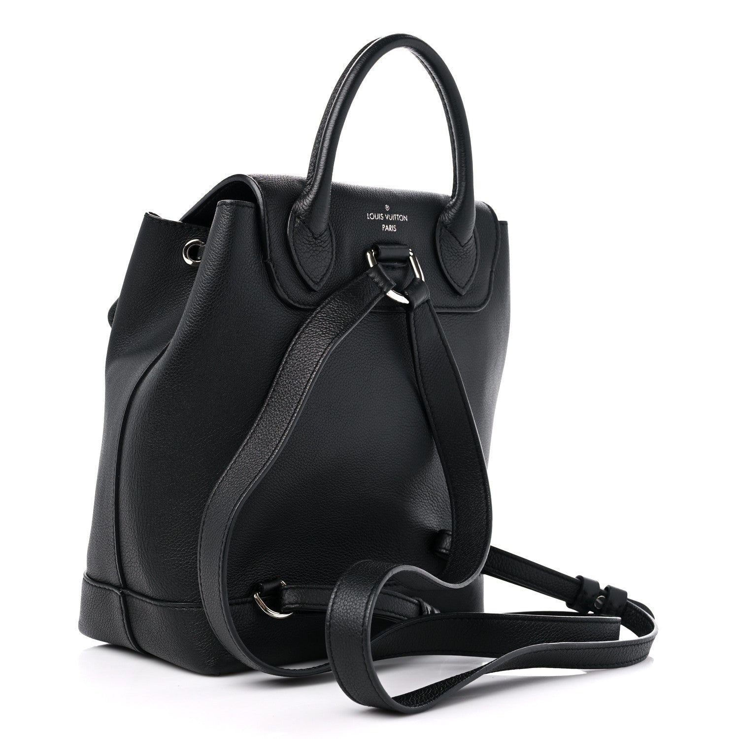 Louis Vuitton Calfskin Lockme Backpack Black 3 of 13
