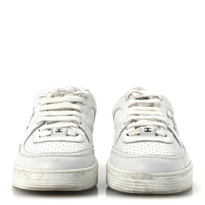 Chanel Calfskin Womens CC Sneakers 39.5 White 3 of 16