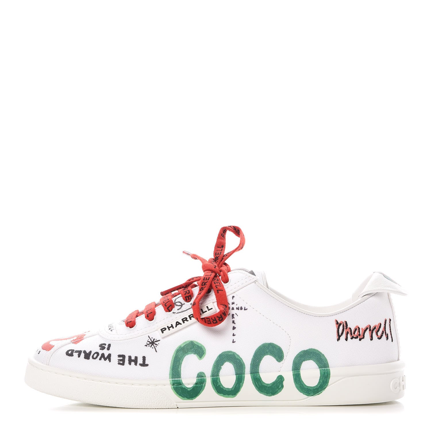 Chanel x Pharrell Williams Calfskin Womens Sneakers 40 White 1 of 12