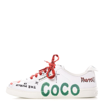 Chanel x Pharrell Williams Calfskin Womens Sneakers 40 White 1 of 12