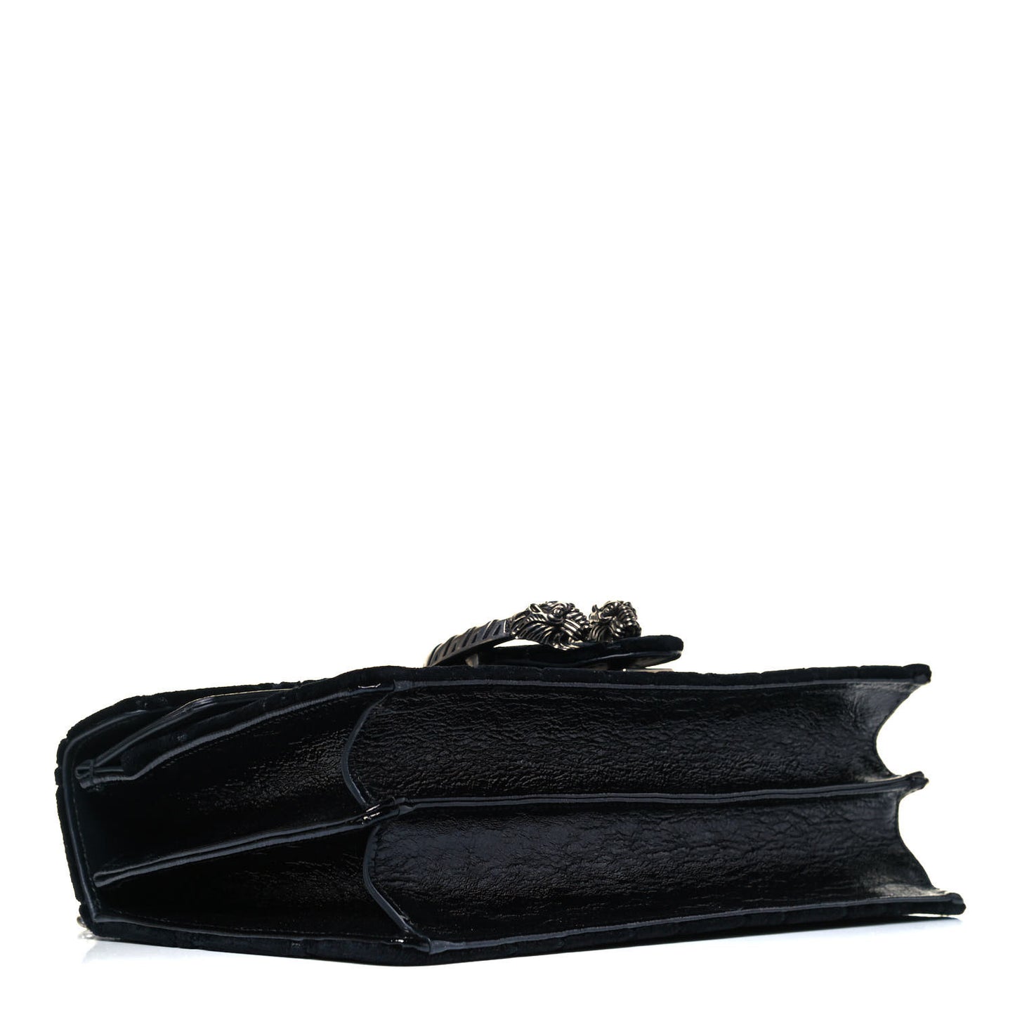 Velvet GG Monogram Small Dionysus Shoulder Bag Black