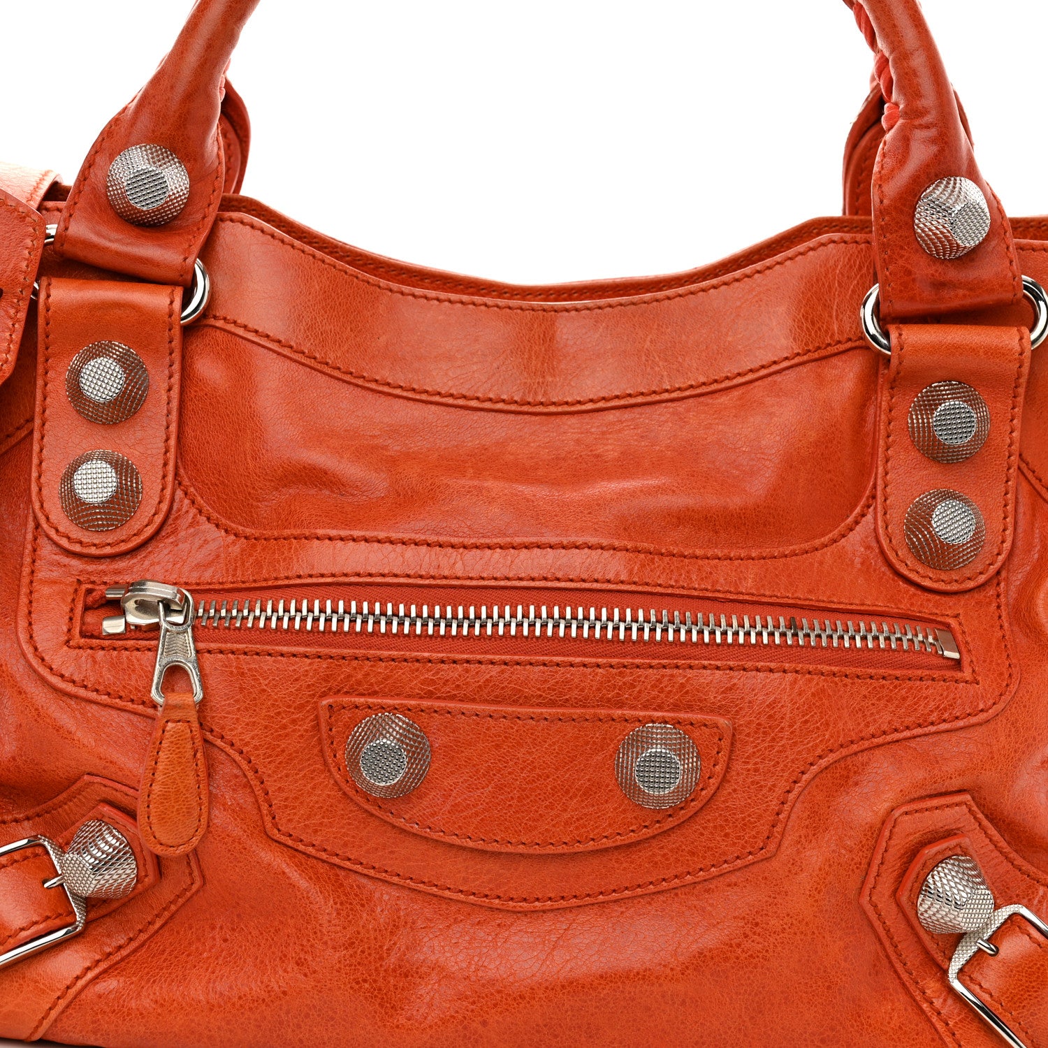 Balenciaga Agneau Giant 21 Silver Hardware City Mandarine 8 of 17