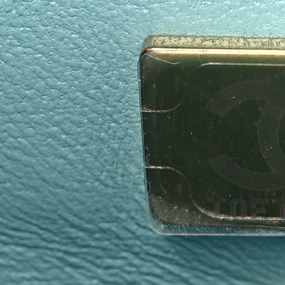 Chanel Metallic Caviar Quilted Mini Coco Handle Flap Light Blue 7 of 12