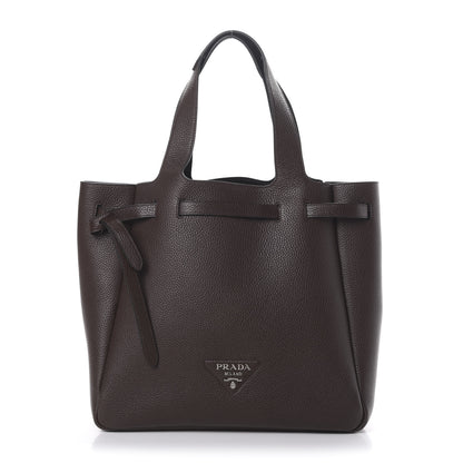 Prada Vitello Daino Soft Dynamique Tote Caffe Black 1 of 10