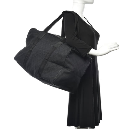 Gucci Denim Monogram Large Collapsible Carry On Duffle Black 2 of 13