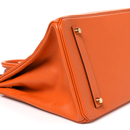 Hermes Epsom Birkin 35 Orange 9 of 11