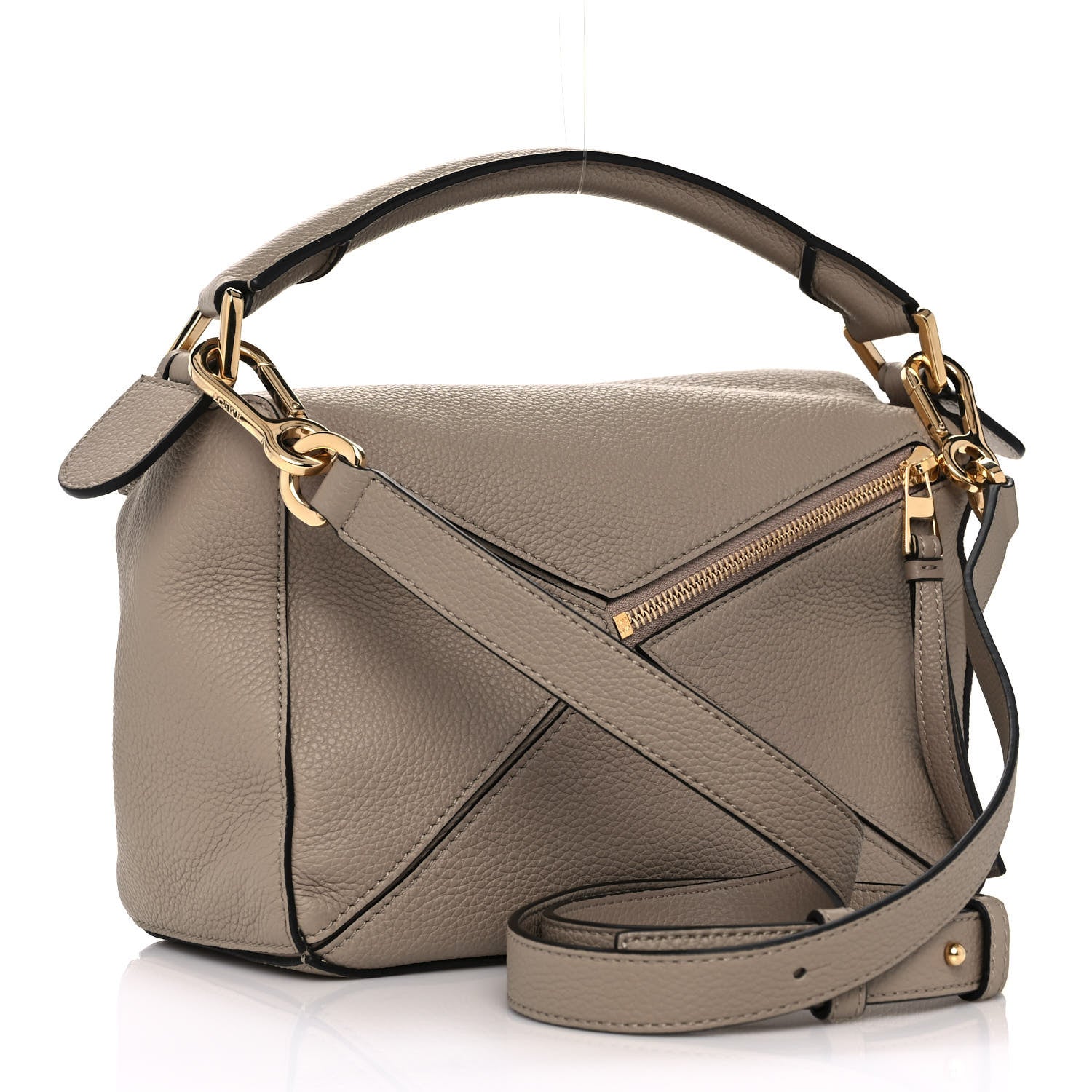 Loewe Grained Calfskin Small Puzzle Bag Sand 3 of 10