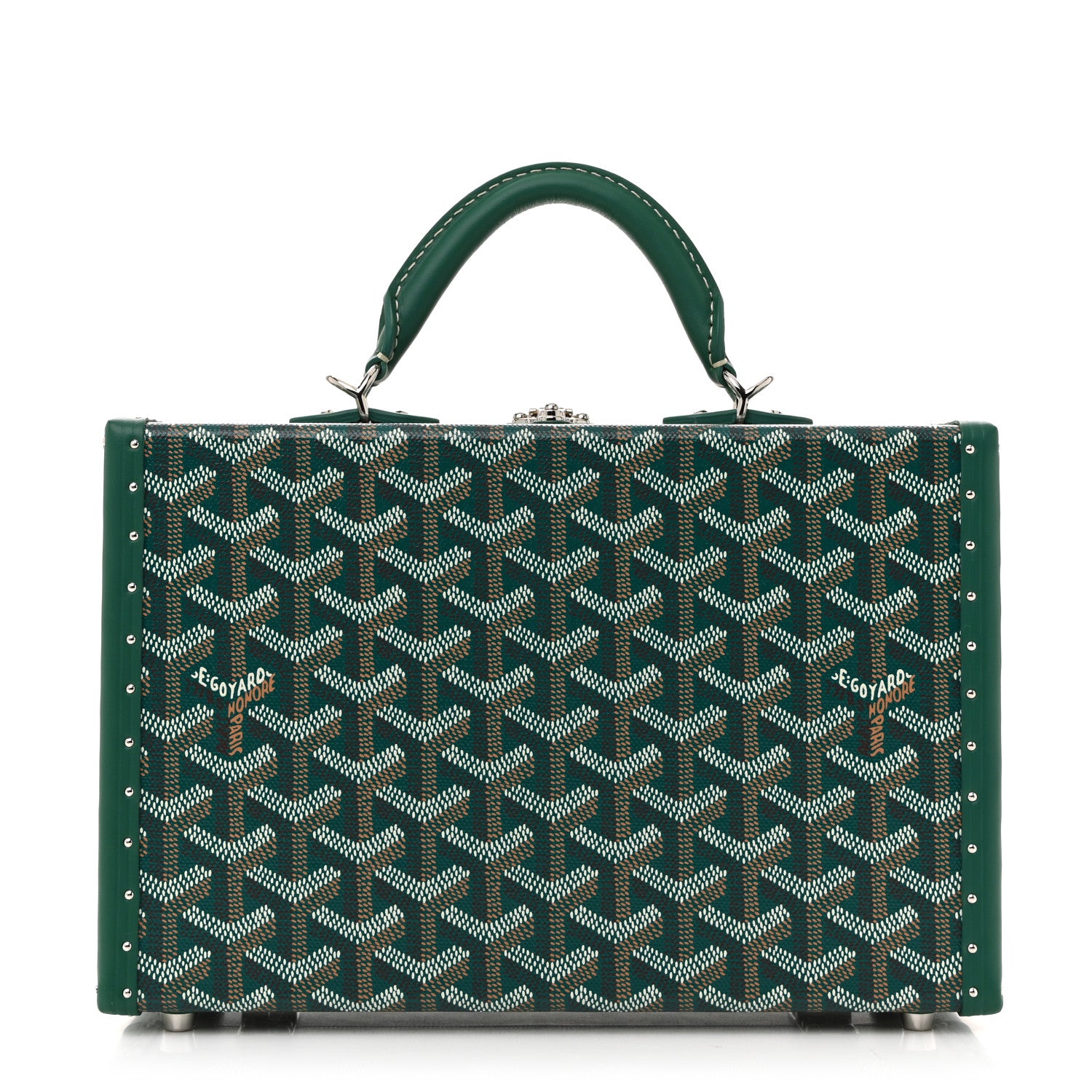 Goyard Goyardine Grand Hotel Trunk Bag Green 1 of 12